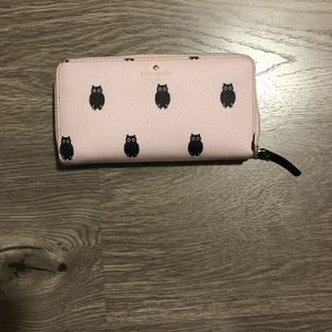Kate Spade Hawthorne Owl pink wallet